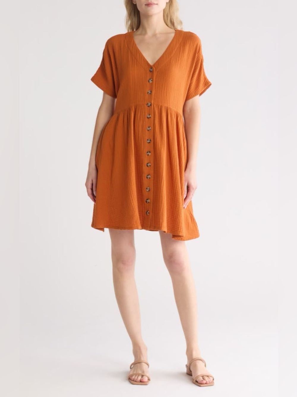 Madewell Lightspun Button Front Dress